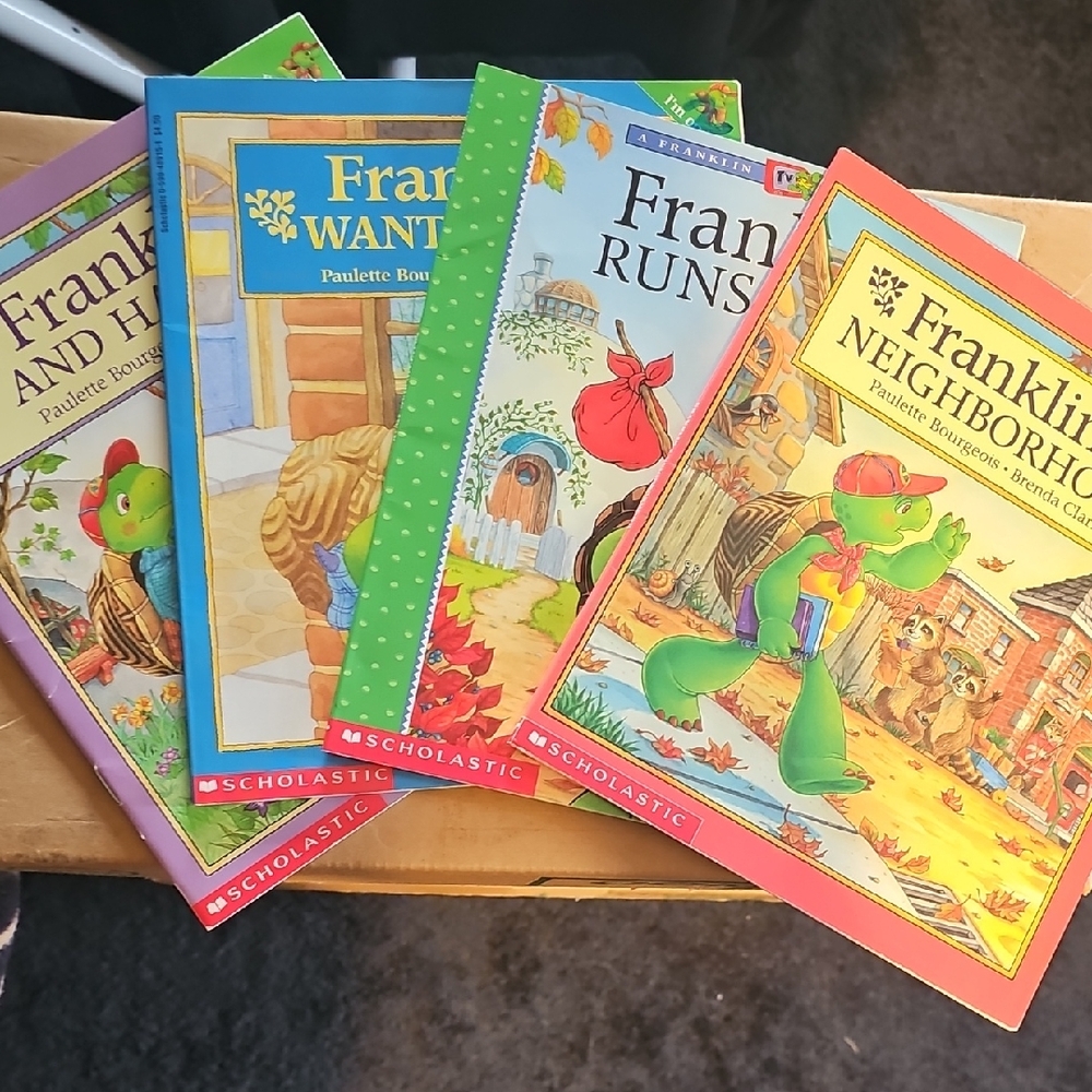 Scholastic Kids Books Set - Purple, Blue, Green, Yellow Covers